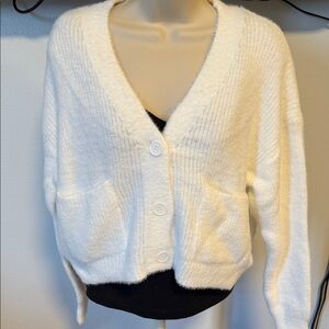 Cozy White Women's Sweater New Size Small